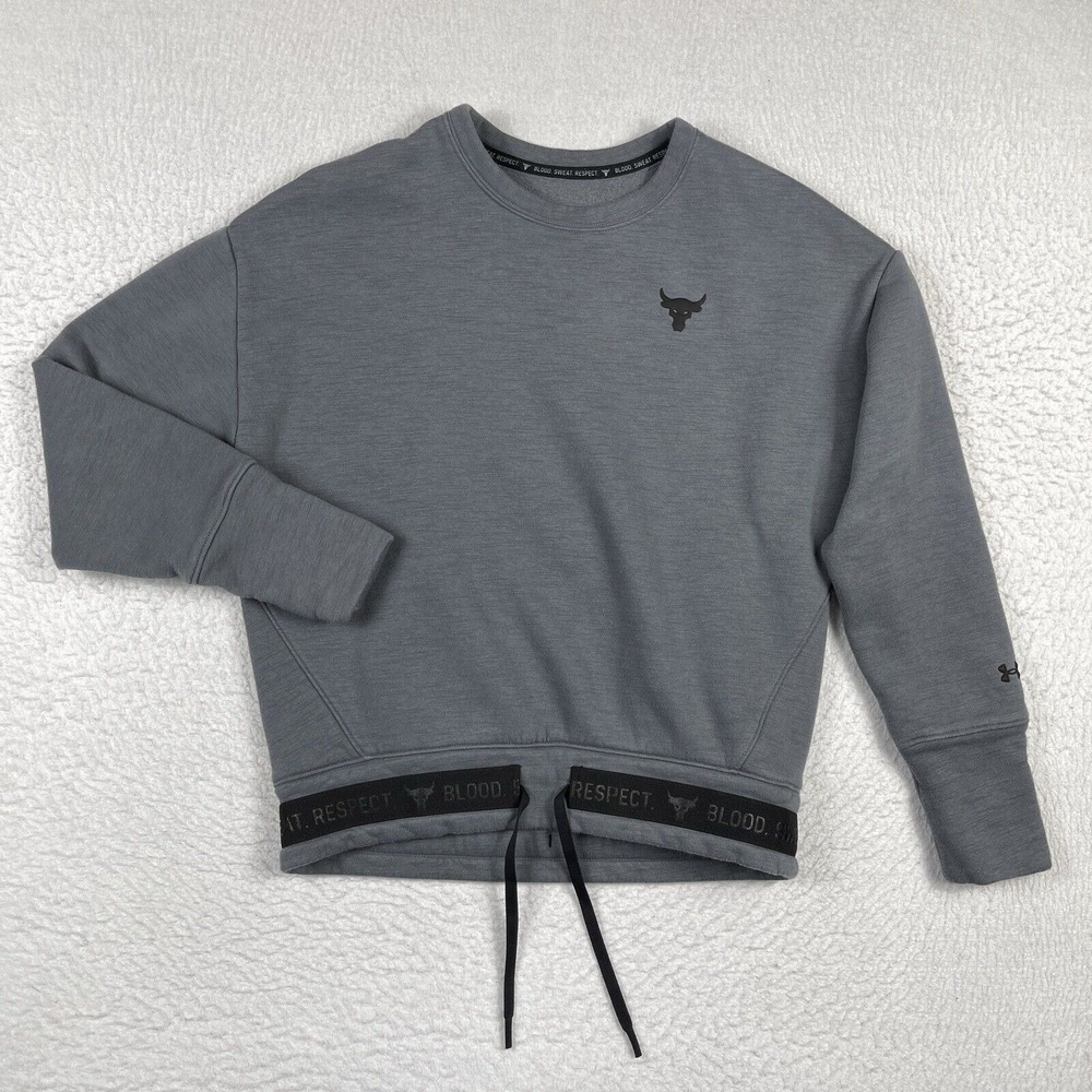 Under Armour Sweatshirt Womens XS Loose BSR Project Rock Gym Weightlift Training